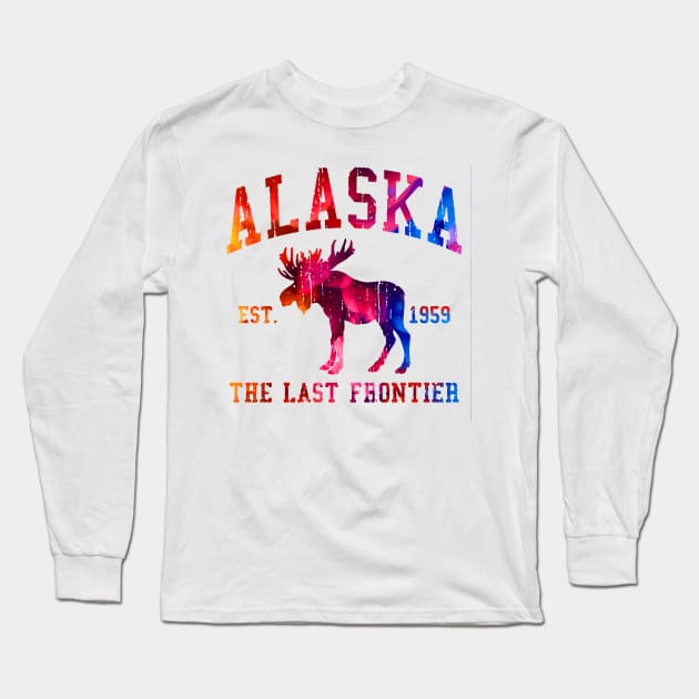 Alaska The Last Frontier Long Sleeve T-Shirt by dyazagita